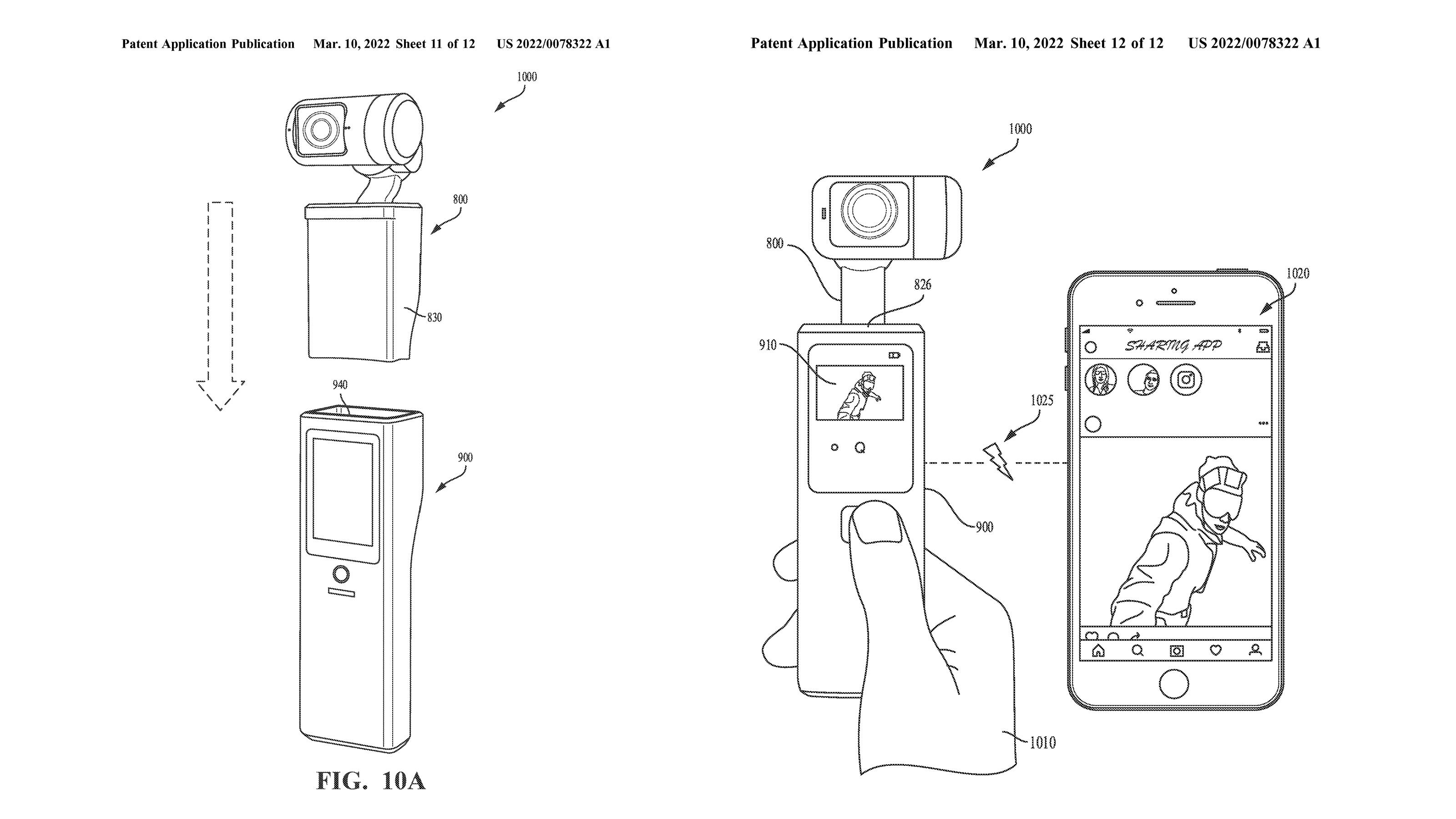 GoPro patentlerinden grafikler